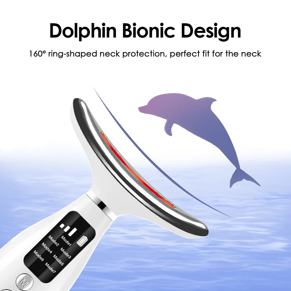 Neck Face Beauty Device 7 Color Light LED Photon Therapy Skin Tighten Reduce Double Chin Anti Wrinkle Facial Lifting Neck Face Beauty Device 7 Color Light LED Photon Therapy Skin Tighten Reduce Double Chin Anti Wrinkle Facial Lifting