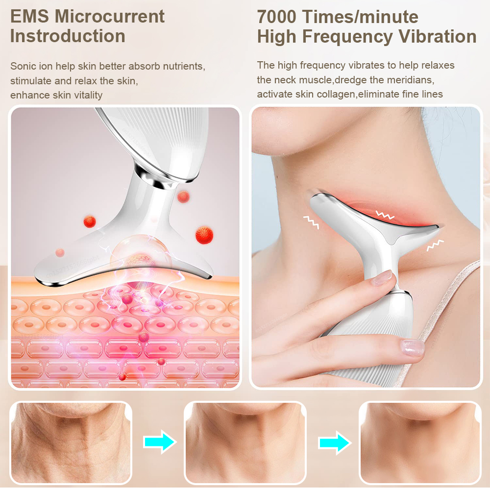 Neck Face Beauty Device EMS Neck Face Lifting Massager Skin Tighten Device LED Photon Therapy Anti Wrinkle Double Chin Neck Face Beauty Device EMS Neck Face Lifting Massager Skin Tighten Device LED Photon Therapy Anti Wrinkle Double Chin