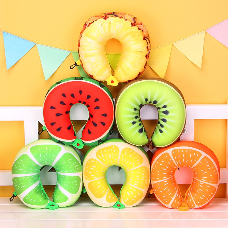 Neck Rest Pillow With Fruit Pattern