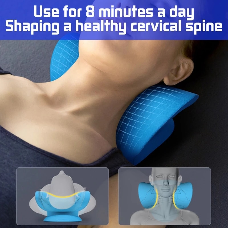 Neck Shoulder Stretcher Relaxer Cervical Chiropractic Traction Device Pillow for Pain Relief Cervical Spine Alignment Neck Shoulder Stretcher Relaxer Cervical Chiropractic Traction Device Pillow for Pain Relief Cervical Spine Alignment