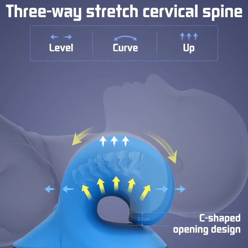 Neck Shoulder Stretcher Relaxer Cervical Chiropractic Traction Device Pillow for Pain Relief Cervical Spine Alignment Neck Shoulder Stretcher Relaxer Cervical Chiropractic Traction Device Pillow for Pain Relief Cervical Spine Alignment