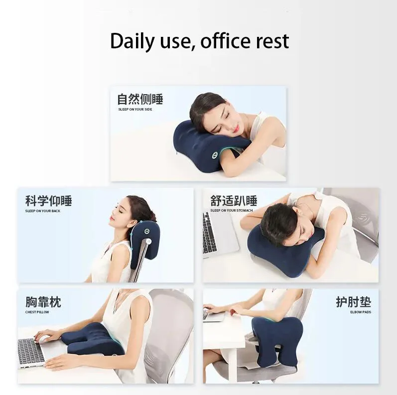 Neck Support Office Rest Lunch Break Orthopedic Student Desk Sleeping Memory Foam Nap Pillow For Travel Headrest