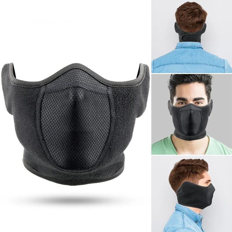 Neck Warm Scarf Windproof Ear Mask Ski Riding Mask Sports Ski Hiking Warm Half Mask For Men And Women Winter Outdoor