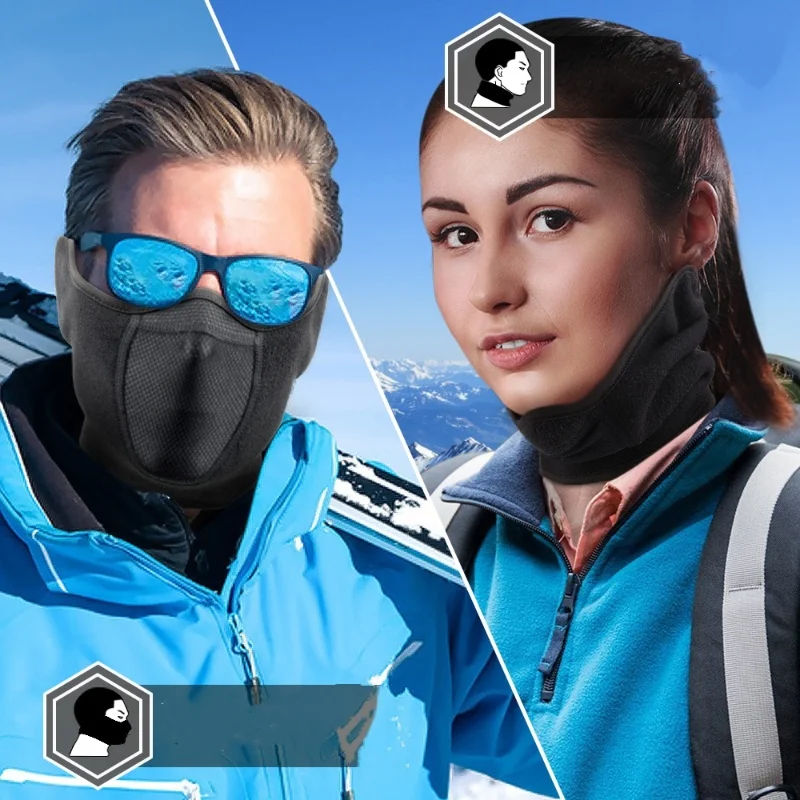 Neck Warm Scarf Windproof Ear Mask Ski Riding Mask Sports Ski Hiking Warm Half Mask For Men And Women Winter Outdoor