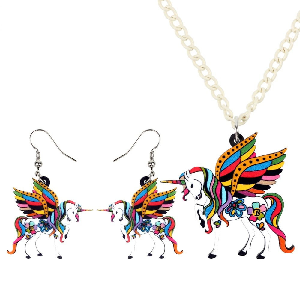 Necklace and Earring Set Unicorn Jewelries Necklace and Earring Set Unicorn Jewelries