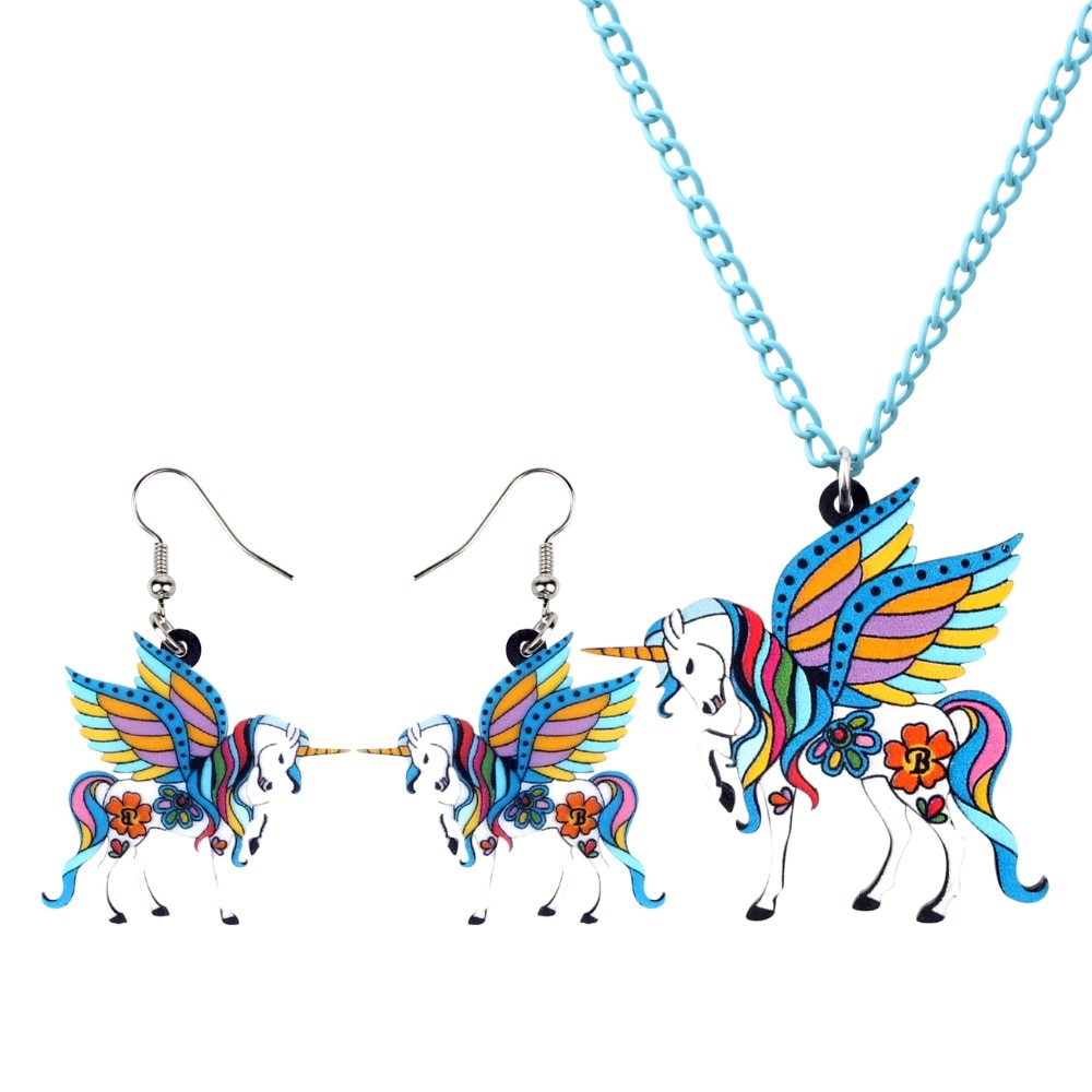 Necklace and Earring Set Unicorn Jewelries Necklace and Earring Set Unicorn Jewelries