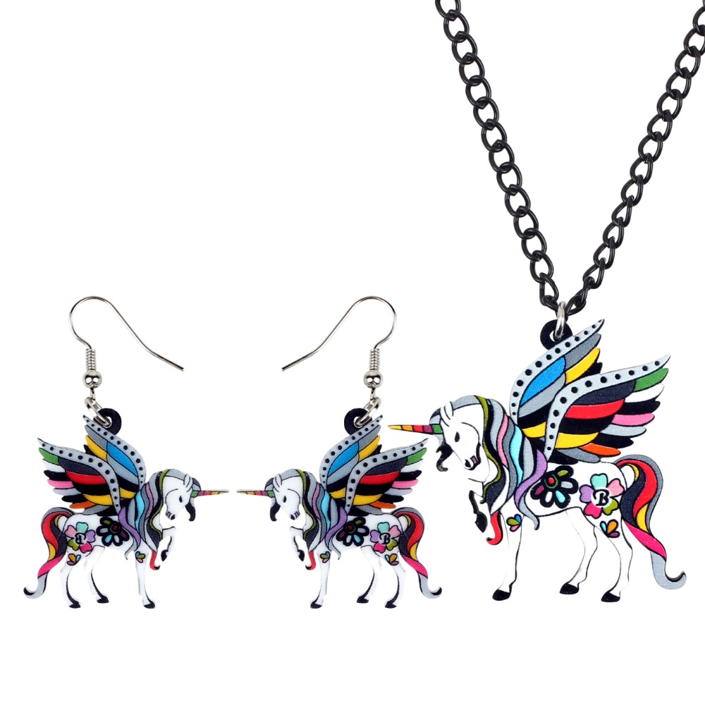 Necklace and Earring Set Unicorn Jewelries Necklace and Earring Set Unicorn Jewelries