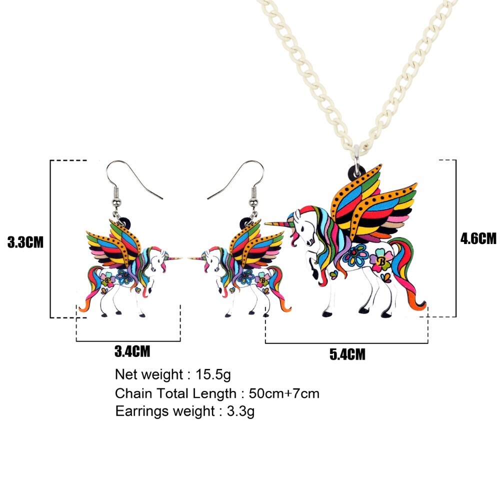 Necklace and Earring Set Unicorn Jewelries Necklace and Earring Set Unicorn Jewelries