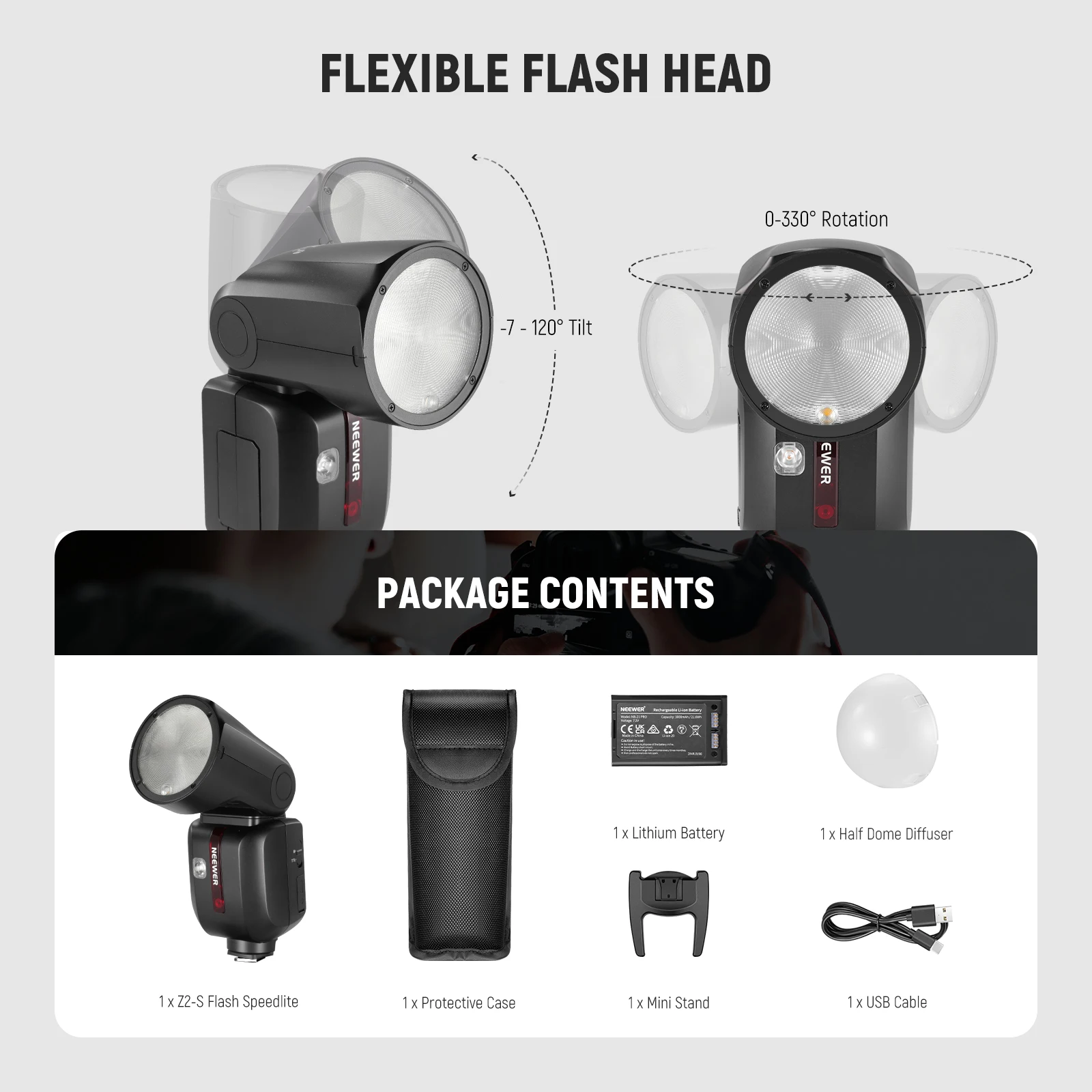 NEEWER Z2-S 2.4G TTL Round Head Flash Speedlite Compatible with Sony Cameras NEEWER Z2-S 2.4G TTL Round Head Flash Speedlite Compatible with Sony Cameras