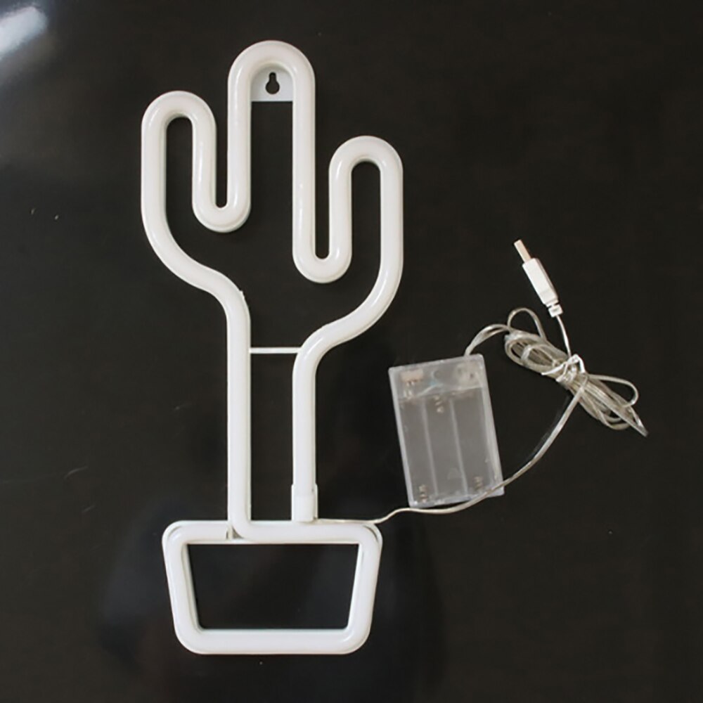 Neon LED Cactus Night Light