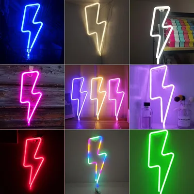 Neon Lightning Bolt LED Decor Light Neon Lightning Bolt LED Decor Light