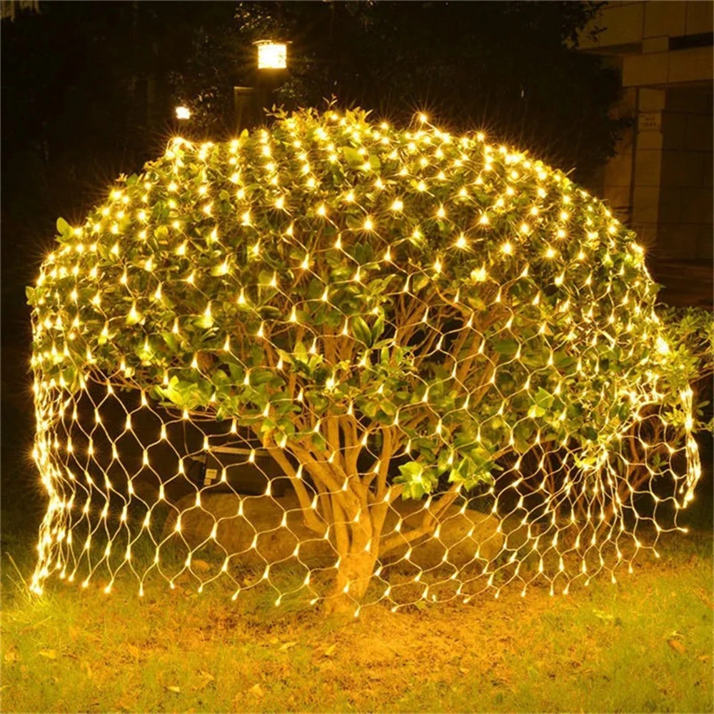 Net Mesh Led Lights LED String Christmas Fairy Curtain Garland Outdoor Waterproof For Party Garden Wedding Decoration Net Mesh Led Lights LED String Christmas Fairy Curtain Garland Outdoor Waterproof For Party Garden Wedding Decoration