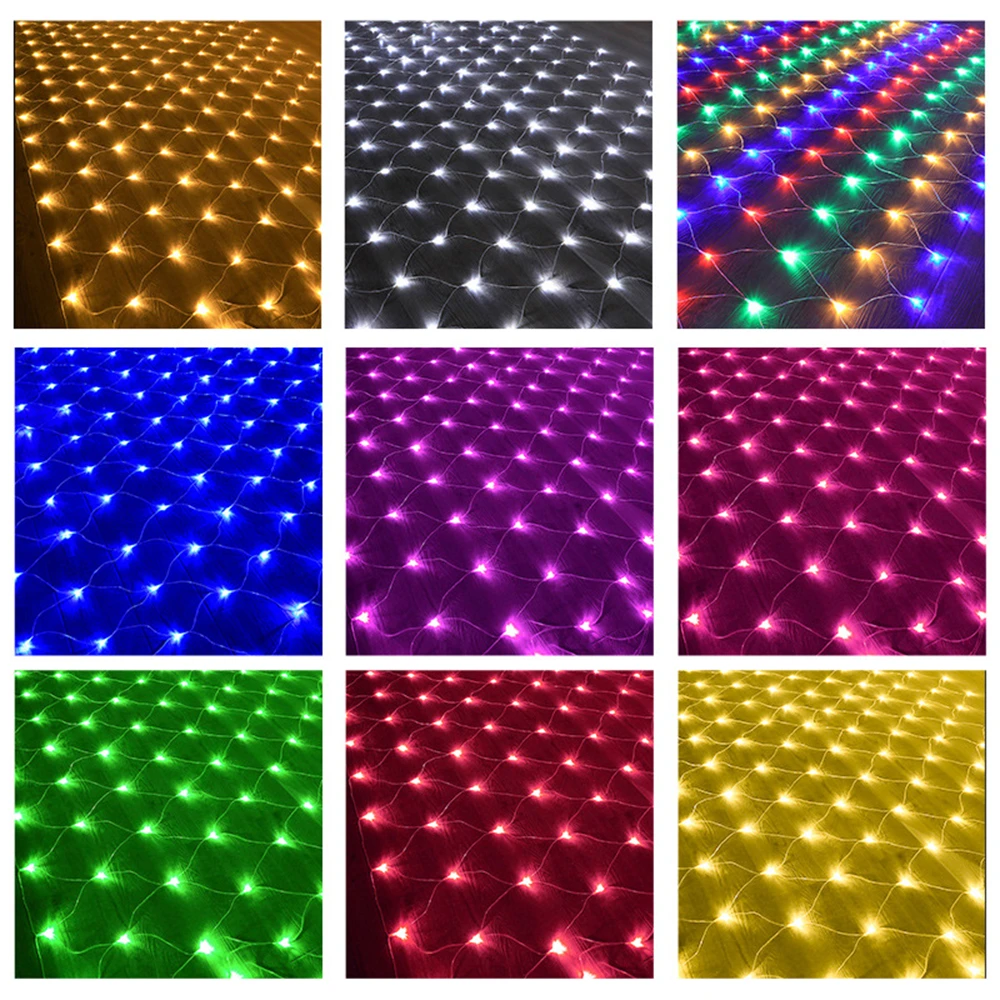 Net Mesh Led Lights LED String Christmas Fairy Curtain Garland Outdoor Waterproof For Party Garden Wedding Decoration Net Mesh Led Lights LED String Christmas Fairy Curtain Garland Outdoor Waterproof For Party Garden Wedding Decoration