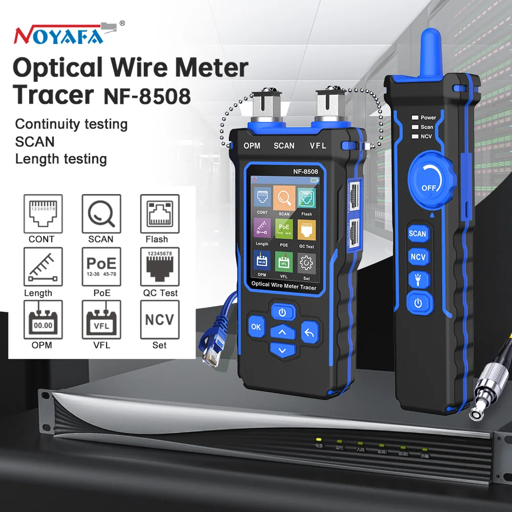 Network Cable Tester Optical Wire Meter Tracer LCD Digital Rechargeable Network Line Finder Wire PoE Checker Network Cable Tester Optical Wire Meter Tracer LCD Digital Rechargeable Network Line Finder Wire PoE Checker
