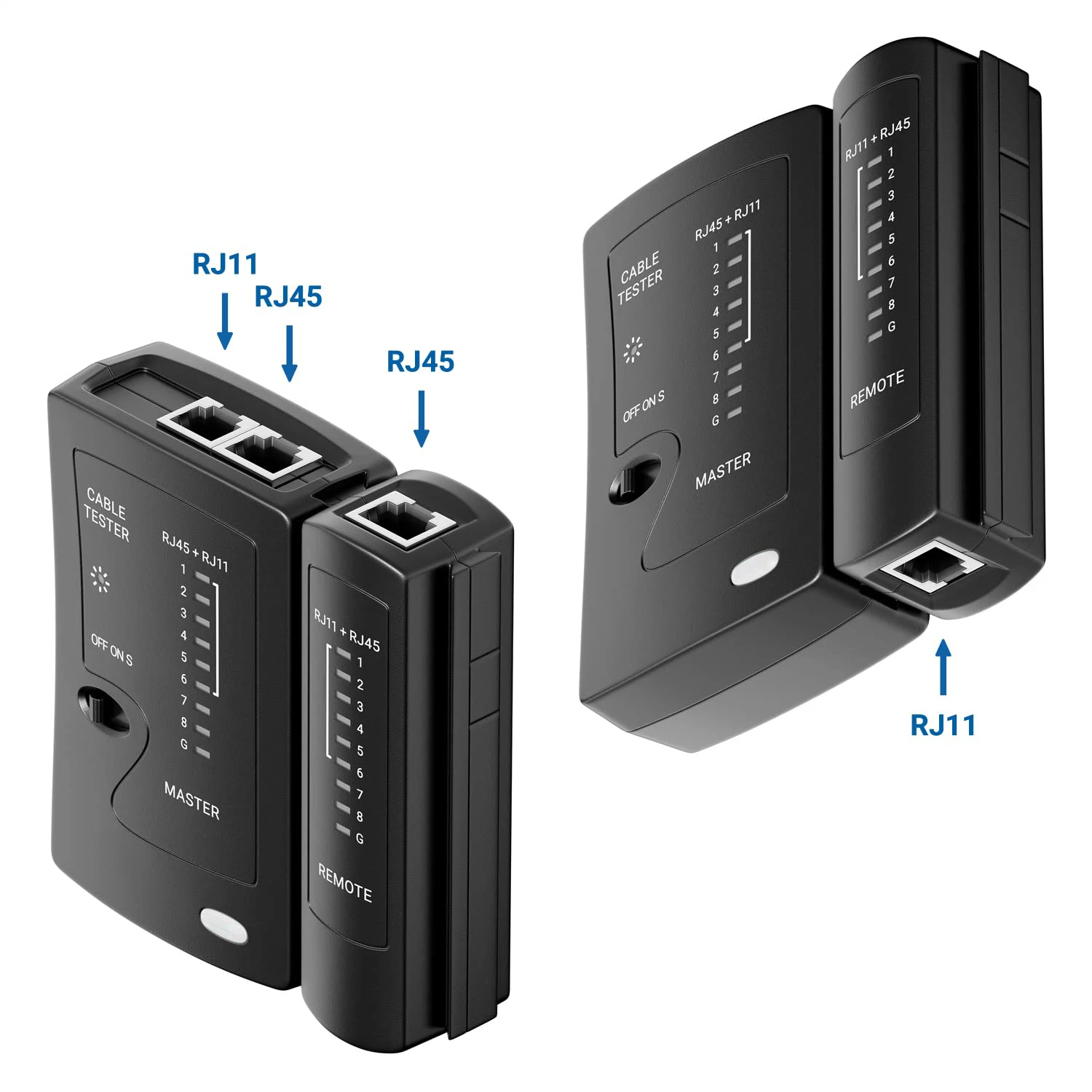Network Ethernet Cable Tester for LAN RJ45 Cat5 Cat5e Cat6 Cat6a Cat7 UTP/Shielded Cable and RJ11 RJ12 Network Ethernet Cable Tester for LAN RJ45 Cat5 Cat5e Cat6 Cat6a Cat7 UTP/Shielded Cable and RJ11 RJ12