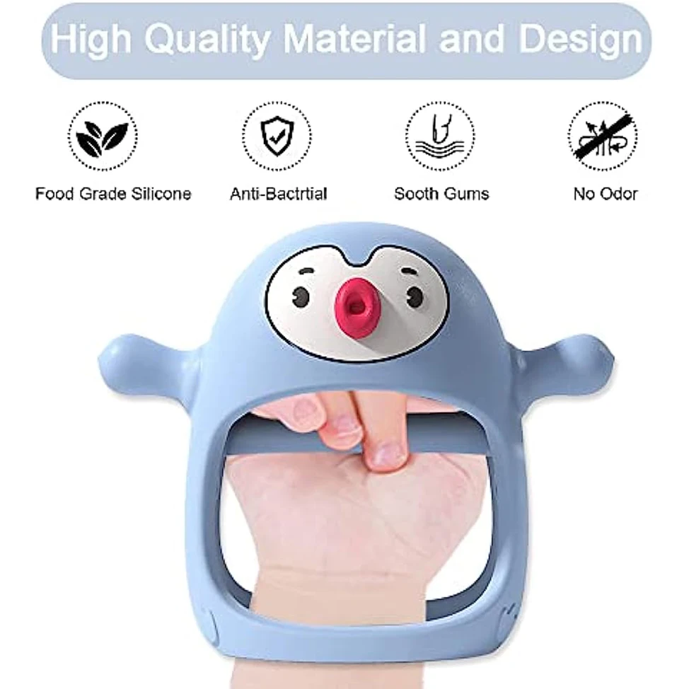 Never Drop Silicone Teething Toys for Babies Infant Hand Teether Pacifiers Breastfeeding Babies Teethers Toy For New