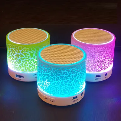 New Mini Portable Car Audio A9 Dazzling Crack LED Wireless Bluetooth 4.1 Subwoofer Speaker TF Card