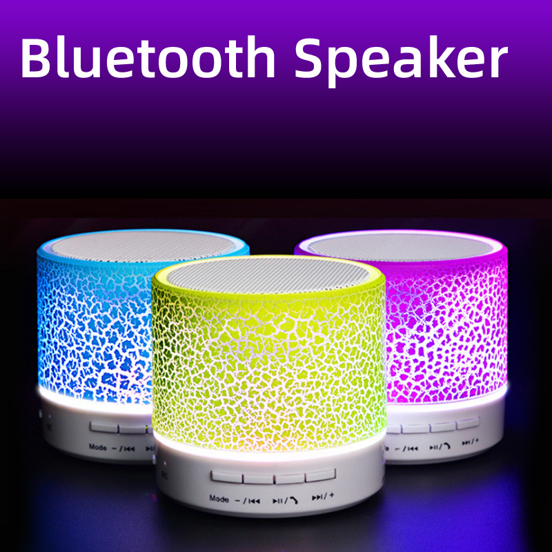 New Mini Portable Car Audio A9 Dazzling Crack LED Wireless Bluetooth 4.1 Subwoofer Speaker TF Card