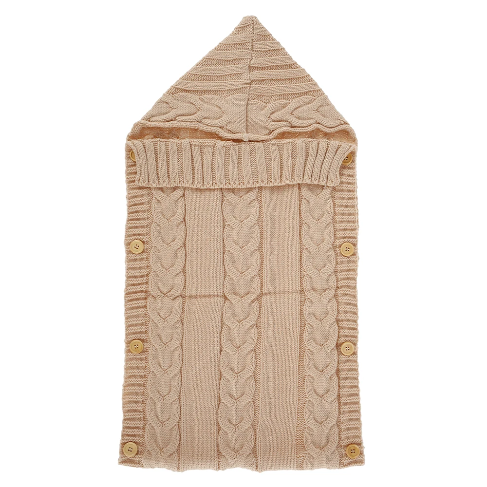 Newborn Baby Wrap Swaddle Blanket Unisex Infant Baby Stroller Wrap Soft Thick Knit Wrap Bag Receiving Blanket for 0-24