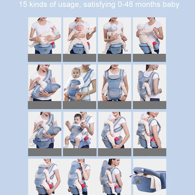 Newborn Ergonomic Baby Carrier Backpack Infant Baby Hipseat Carrier Front Facing Ergonomic Kangaroo Baby Wrap Sling Newborn Ergonomic Baby Carrier Backpack Infant Baby Hipseat Carrier Front Facing Ergonomic Kangaroo Baby Wrap Sling