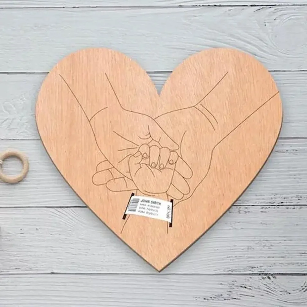 Newborn Hospital Engraved Keepsake Holder Personalized Baby Gift Memorial Pregnancy Wristband for Mother's Day