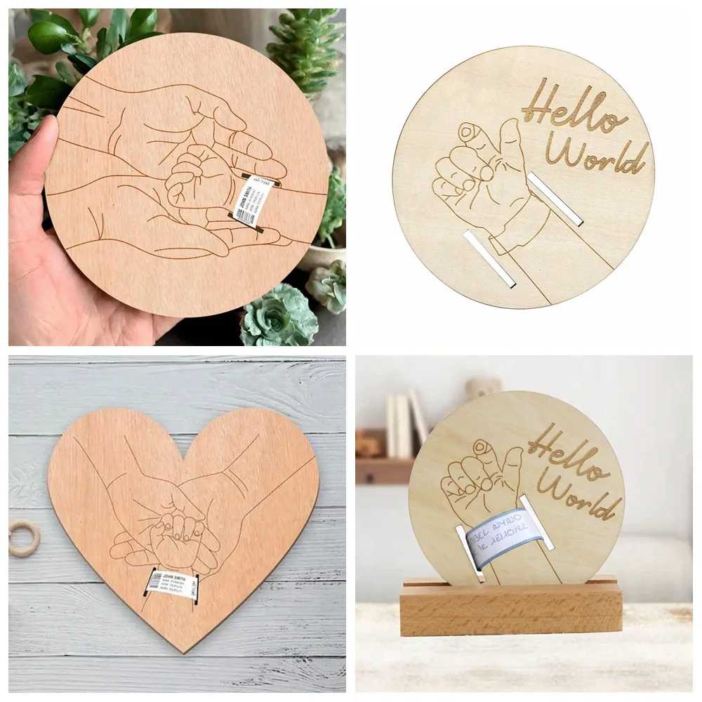 Newborn Hospital Engraved Keepsake Holder Personalized Baby Gift Memorial Pregnancy Wristband for Mother's Day