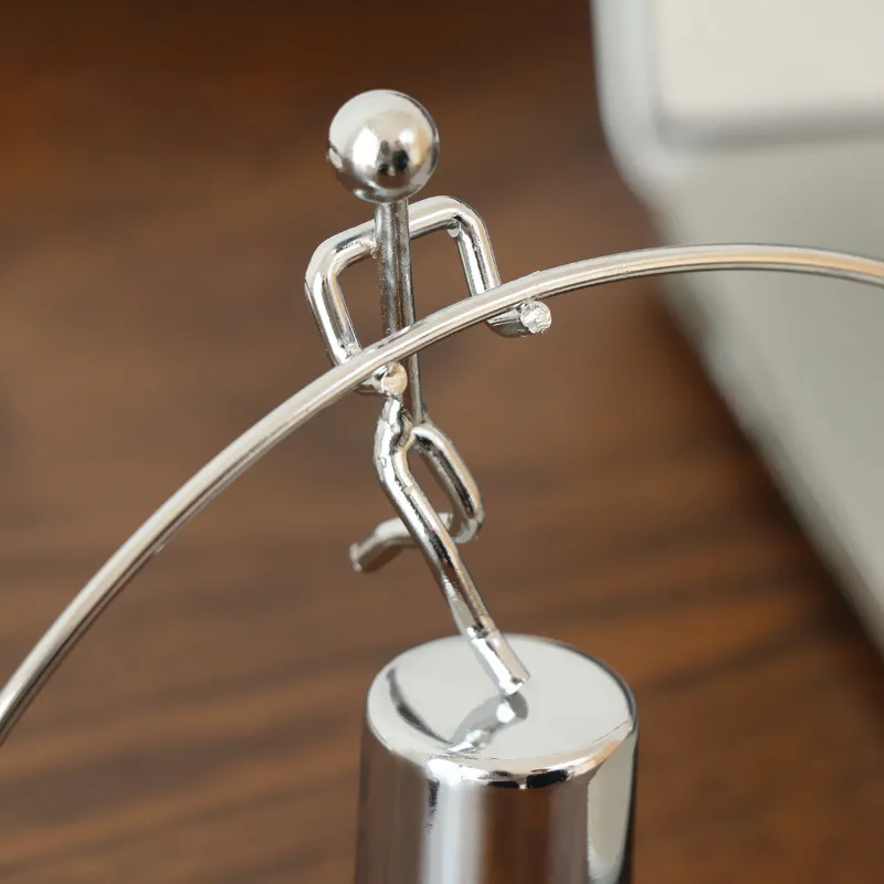 Newton Pendulum Ball Men Iron Man Cradle Creative Balance Crafts Tumbler Kids Desk Toy Metal Home Decoration Accessories