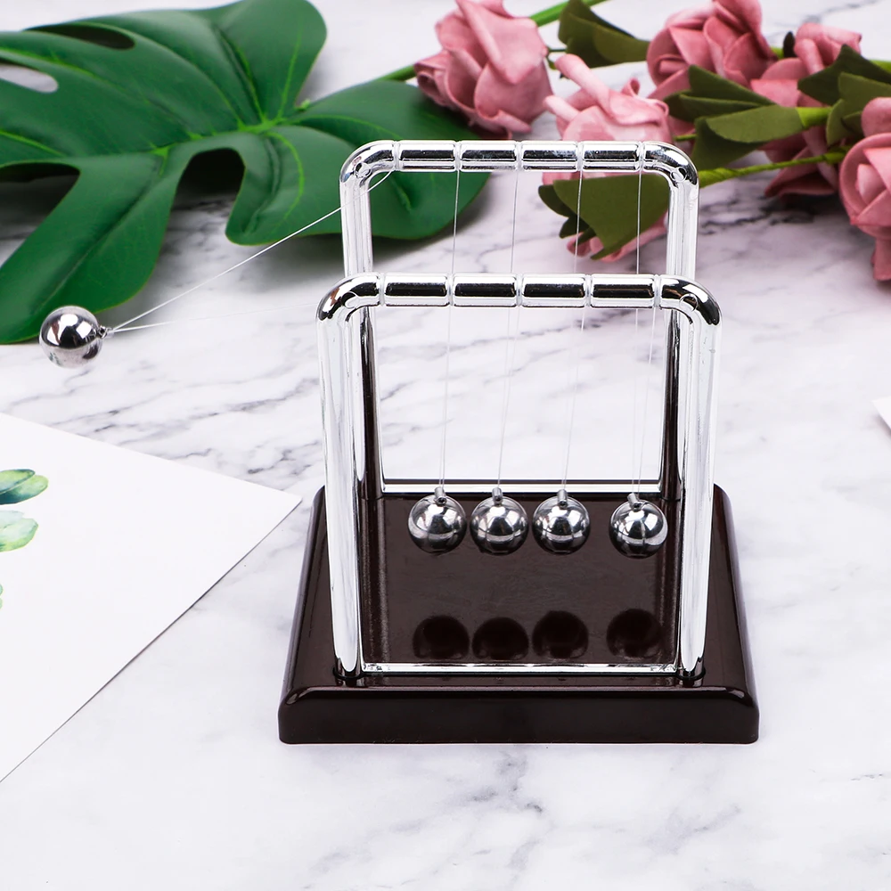 Newtons Cradle Desk Table Decor Metal Pendulum Ball Steel Balance Ball Newton Ball Physics Science Pendulum