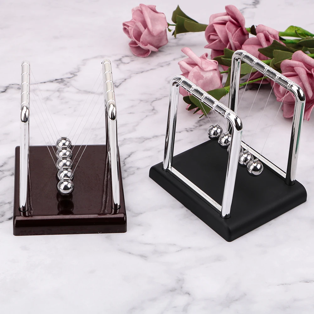 Newtons Cradle Desk Table Decor Metal Pendulum Ball Steel Balance Ball Newton Ball Physics Science Pendulum