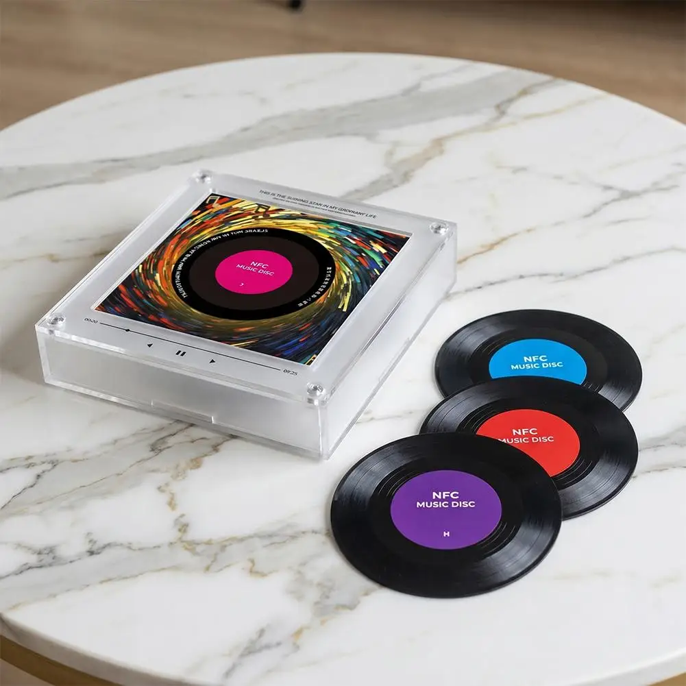 NFC Sensing Song Player With 9 empty discs and Night Light Automatic Singing Refrigerator Magnetic Rotary Disc Machine NFC Sensing Song Player With 9 empty discs and Night Light Automatic Singing Refrigerator Magnetic Rotary Disc Machine