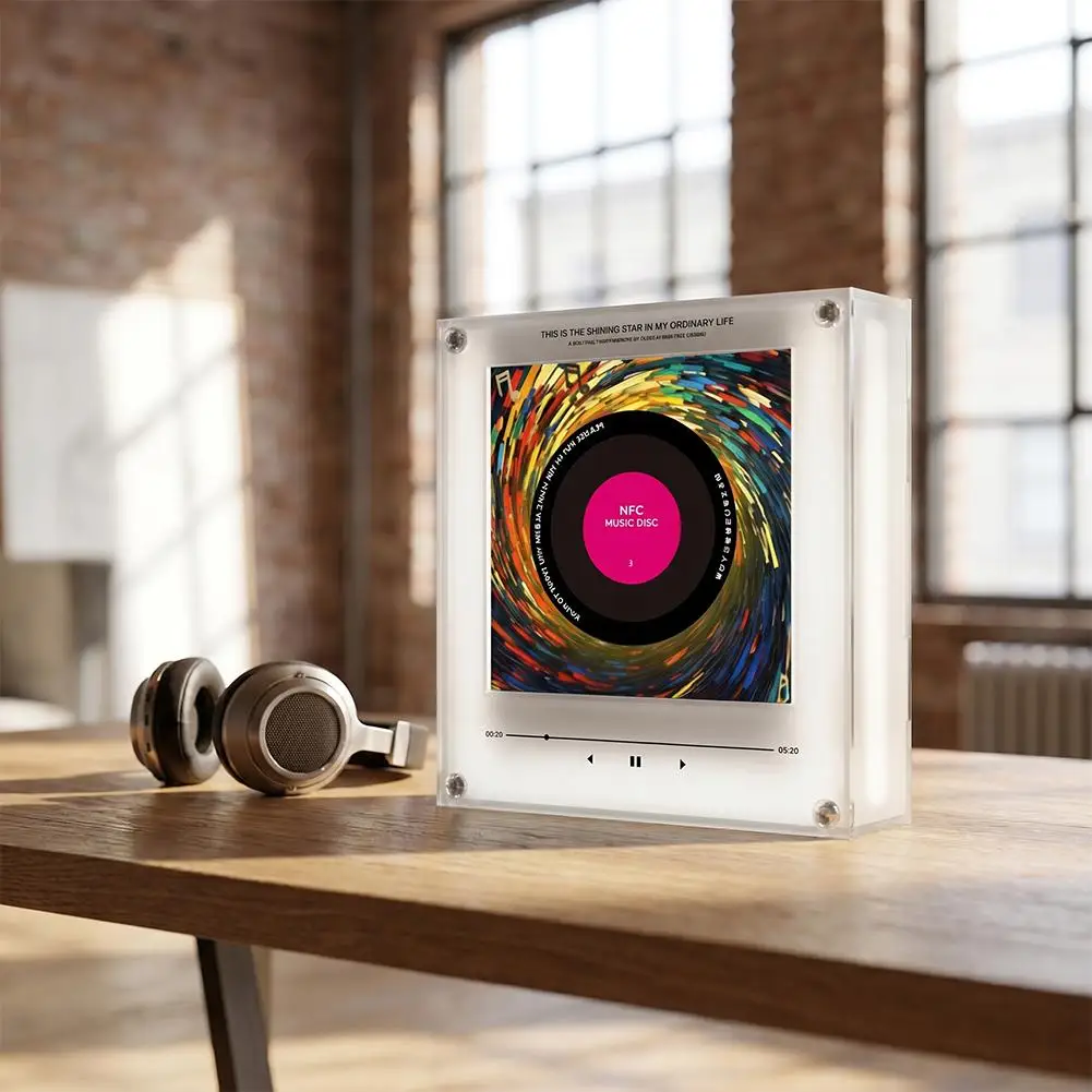 NFC Sensing Song Player With 9 empty discs and Night Light Automatic Singing Refrigerator Magnetic Rotary Disc Machine NFC Sensing Song Player With 9 empty discs and Night Light Automatic Singing Refrigerator Magnetic Rotary Disc Machine