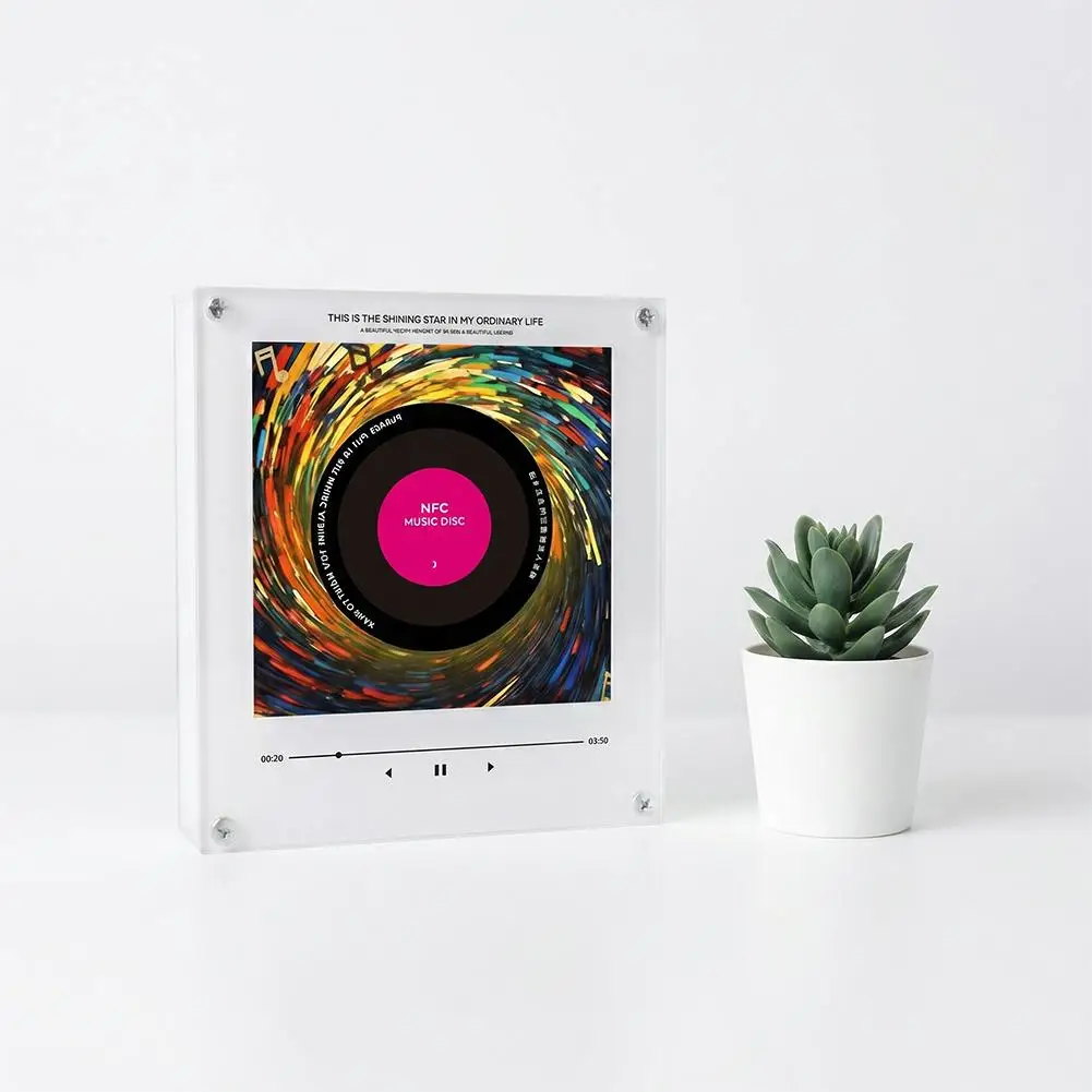 NFC Sensing Song Player With 9 empty discs and Night Light Automatic Singing Refrigerator Magnetic Rotary Disc Machine NFC Sensing Song Player With 9 empty discs and Night Light Automatic Singing Refrigerator Magnetic Rotary Disc Machine
