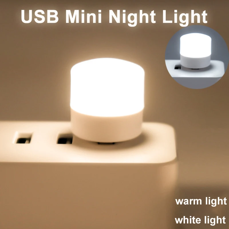 Night Light USB LED Mini Night Lamp Super Bright Eye Protection Book Light USB Plug Computer Mobile Power Charging Book