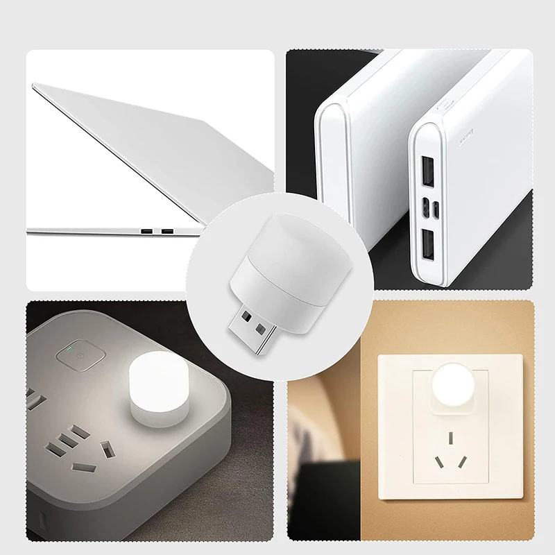 Night Light USB LED Mini Night Lamp Super Bright Eye Protection Book Light USB Plug Computer Mobile Power Charging Book