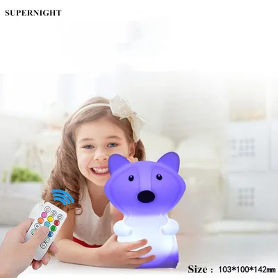 Night Light with Timer Fox Bedside Light