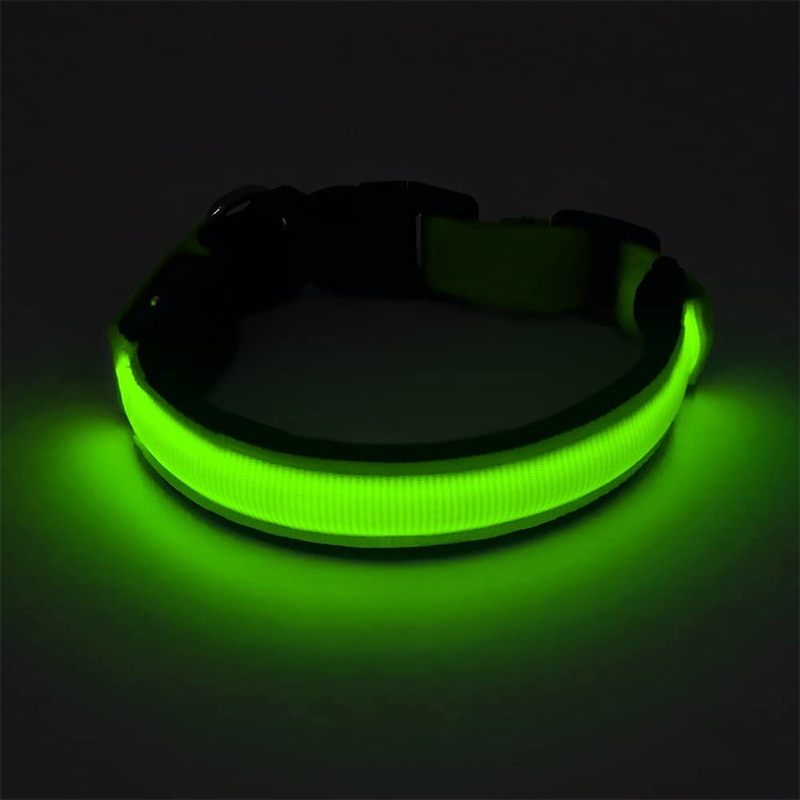 Night Safety Pet LED Collar with Batteries