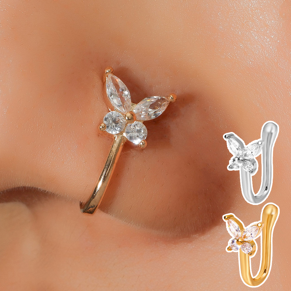 No Pierce Butterfly Nose Ring No Pierce Butterfly Nose Ring