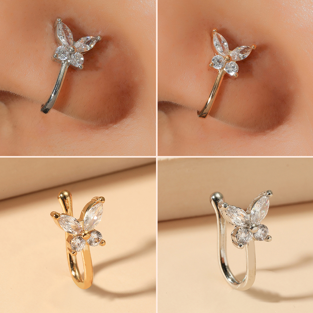 No Pierce Butterfly Nose Ring No Pierce Butterfly Nose Ring