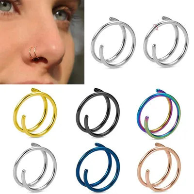 No-Pierce Spiral Nose Rings (2pcs) No-Pierce Spiral Nose Rings (2pcs)