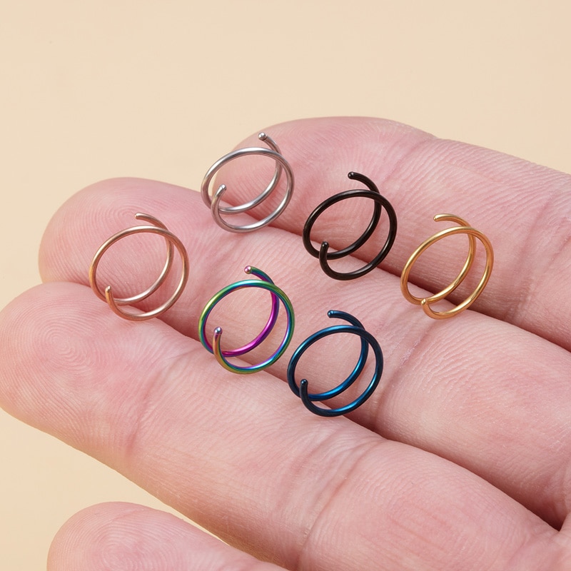 No-Pierce Spiral Nose Rings (2pcs) No-Pierce Spiral Nose Rings (2pcs)