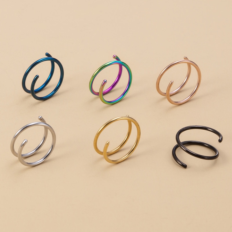 No-Pierce Spiral Nose Rings (2pcs) No-Pierce Spiral Nose Rings (2pcs)