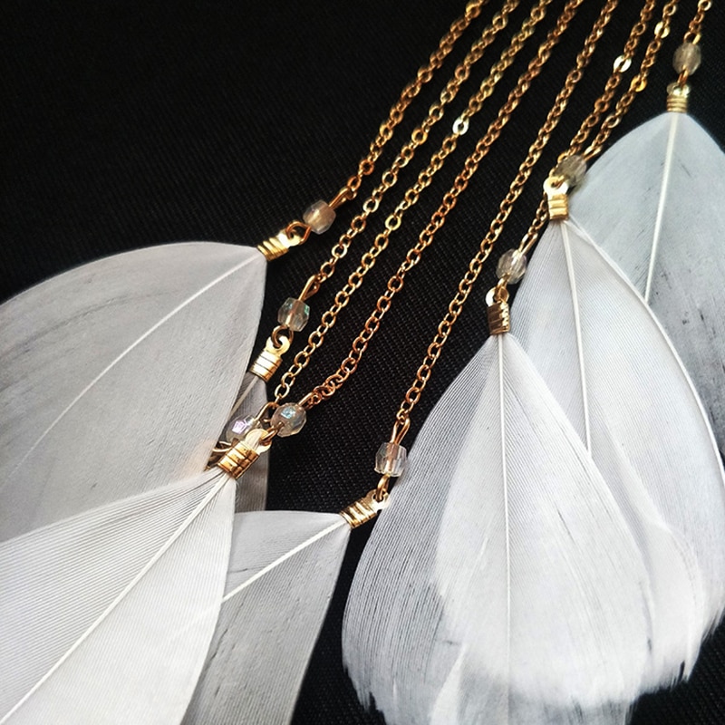 No Piercing Dangling Feather Ear Cuff (2 pcs) No Piercing Dangling Feather Ear Cuff (2 pcs)