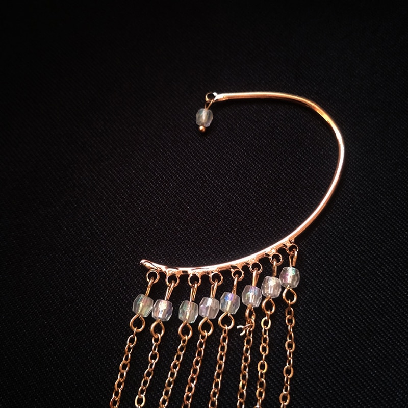 No Piercing Dangling Feather Ear Cuff (2 pcs) No Piercing Dangling Feather Ear Cuff (2 pcs)