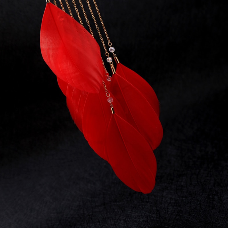 No Piercing Dangling Feather Ear Cuff (2 pcs) No Piercing Dangling Feather Ear Cuff (2 pcs)