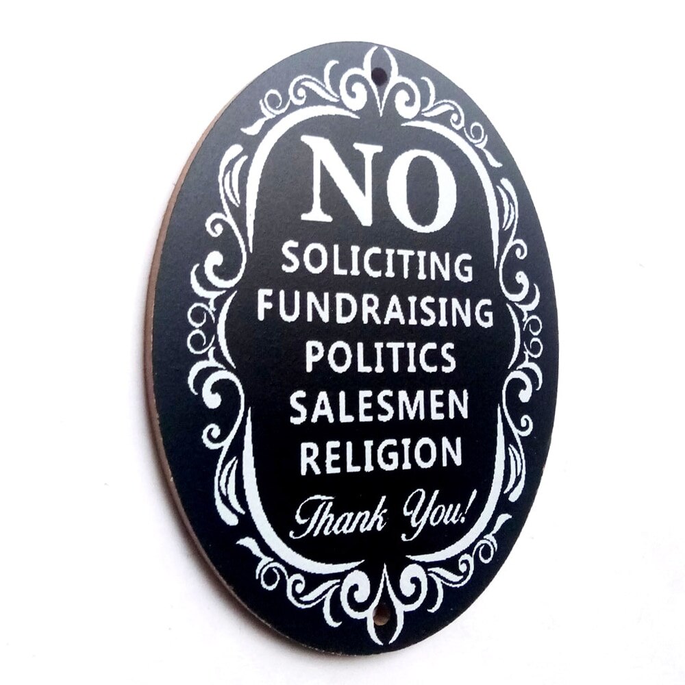 No Soliciting Sign Home/Business Decoration No Soliciting Sign Home/Business Decoration