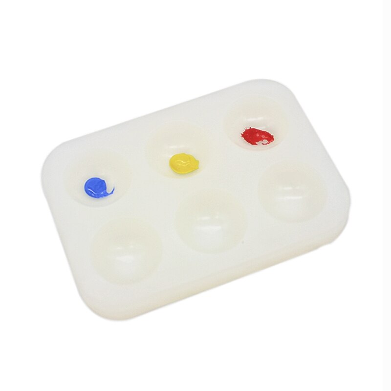No Wash 6 Hole Silicone Paint Palette No Wash 6 Hole Silicone Paint Palette