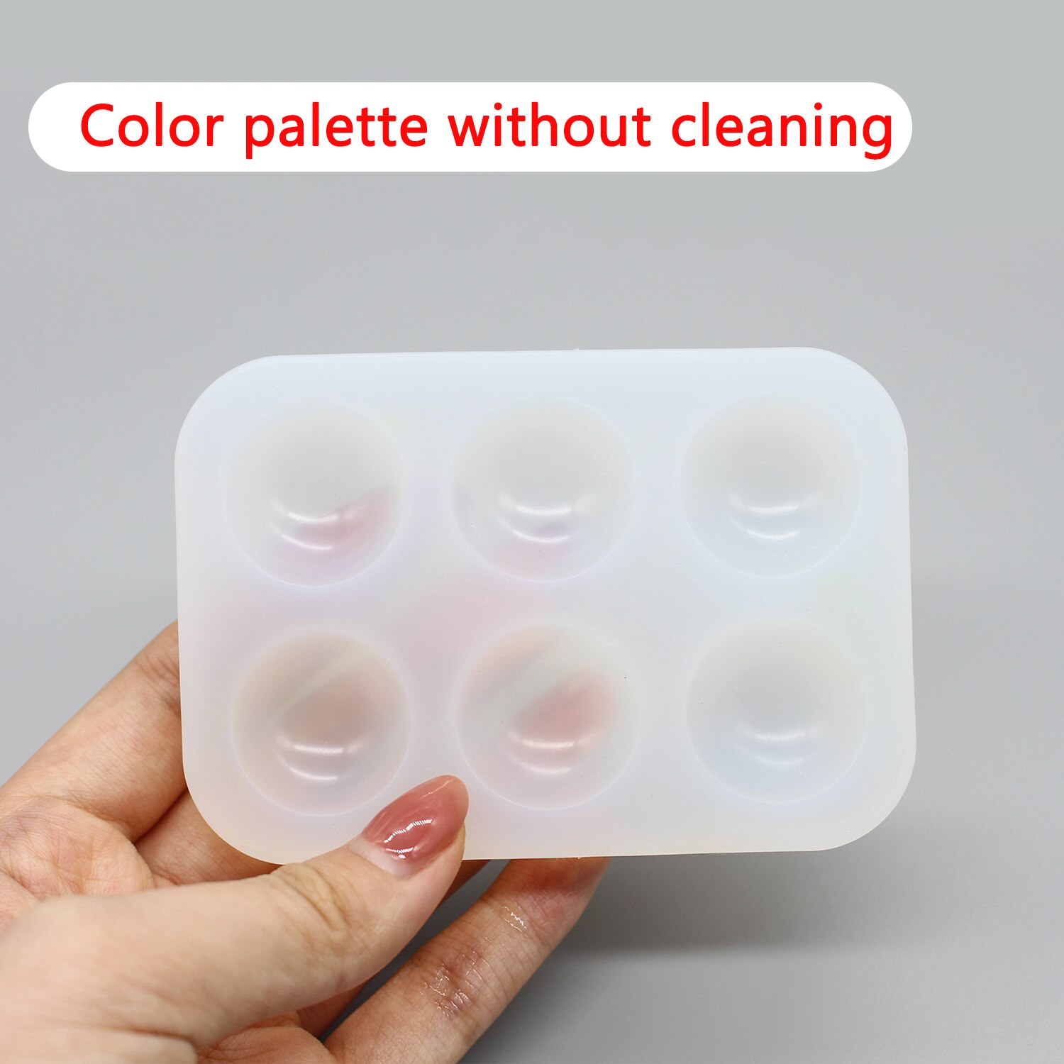 No Wash 6 Hole Silicone Paint Palette No Wash 6 Hole Silicone Paint Palette