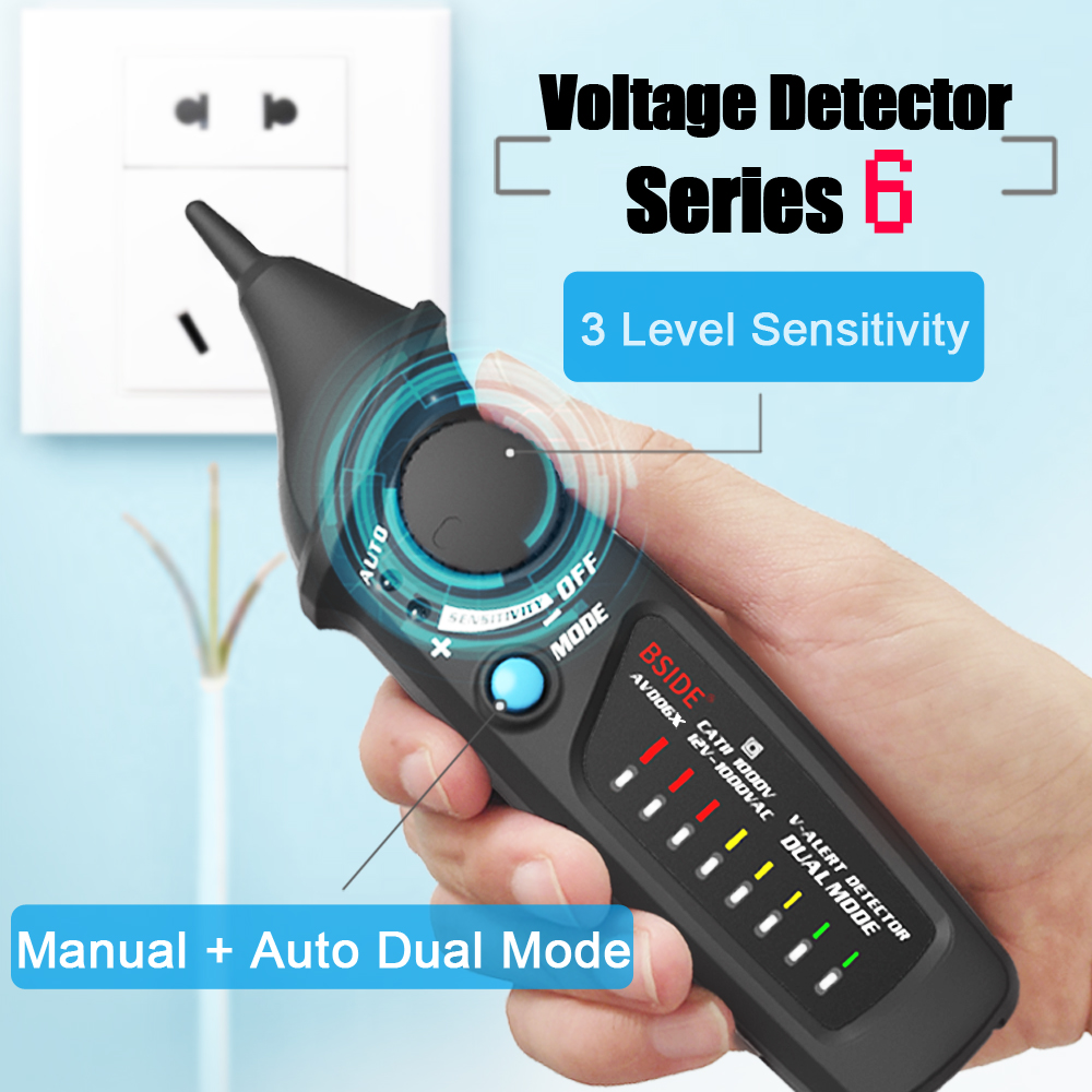 Non Contact Voltage detector indicator BSIDE AVD06 Profession Smart test pencil Live Phase Wire Breakpoint NCV
