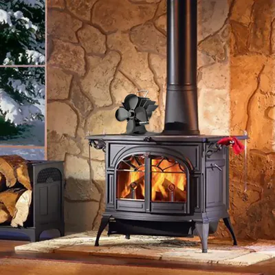 Non-Electric Eco Heat Powered Stove Top Fan