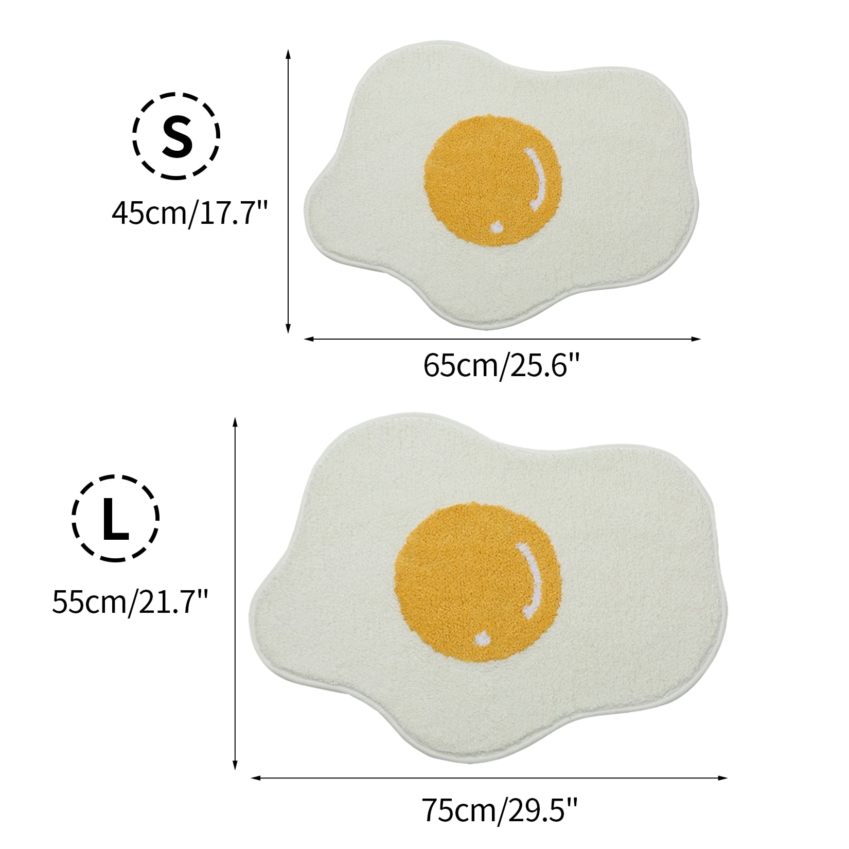 Non Slip Bathroom Egg Rug